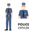 Male Character Policeman Head Shot and Full Length